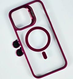 Чохол-накладка Infinity Stand Camera MagSafe для iPhone 11 Bordeaux