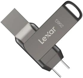 Флеш память Lexar JumpDrive Dual Drive D400 256GB USB 3.2/Type-C (LJDD400256G-BNQNG) Silver