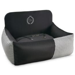 Автомобільне крісло для тварин Chloes Home Porto black подвійне 68х48 см чорне (CLH1233)