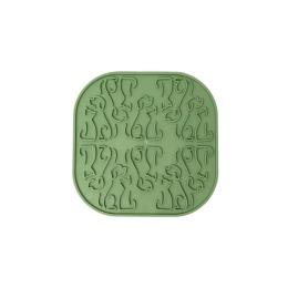 Універсальний посуд для тварин Fiboo Lollipop Килимок для злизування зелений (FIB0040)