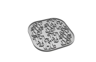 Універсальний посуд для тварин Fiboo Lollipop Килимок для злизування світло-сірий (FIB0036)