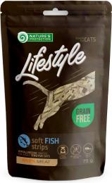 Ласощі для котів Natures Protection Lifestyle Snack For Cats Soft Fish Strips 75 г (SNK46154)
