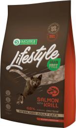 Сухий корм для кішок Natures Protection Lifestyle Grain Free Salmon with krill Sterilised 1.5 кг (NPLS45799)