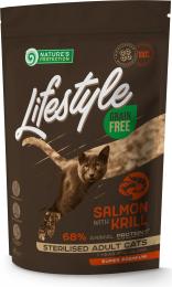 Сухий корм для кішок Natures Protection Lifestyle Grain Free Salmon with krill Sterilised 400 г (NPLS45798)