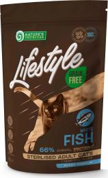 Сухий корм для кішок Natures Protection Lifestyle Grain Free White Fish Sterilised Adult Cat 400 г (NPLS45801)