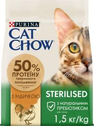 Сухий корм для кішок Purina Cat Chow Sterilised Turkey 1.5 кг (7613287329516)