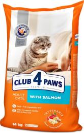 Сухий корм для кішок Club 4 Paws Premium з лососем 14 кг (4820083909238)