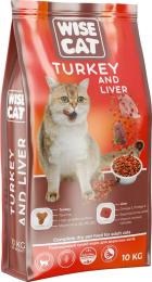 Сухий корм для кішок Wise Cat Turkey and liver 10 кг (4820111141609)