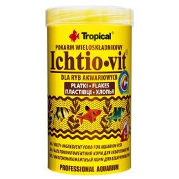Корм Tropical Ichtio-Vit для всіх акваріумних риб пластівці 100 г/ 500 мл