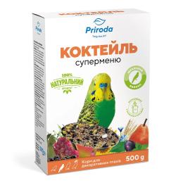 Корм Природа Коктейль Суперменю для хвилястих папуг 500 г