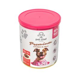 Вологий корм для собак Pet Chef Chunks in Jelly Meat Mix 800 г