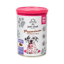 Вологий корм для собак Pet Chef Chunks in Jelly Turkey 415 г