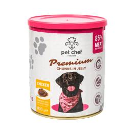 Вологий корм для собак Pet Chef Chunks in Jelly Chicken 800 г