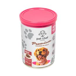 Вологий корм для собак Pet Chef Chunks in Jelly Beef 415 г