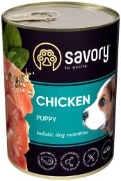 Корм вологий Savory Dog All breeds Puppy Chicken паштет для цуценят усіх порід з куркою 400 г