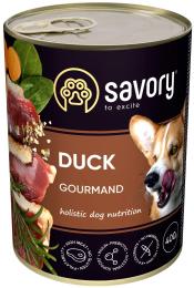Корм вологий Savory Dog Gourmand Duck паштет для дорослих собак усіх порід з качкою 400 г