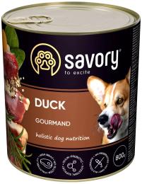 Корм вологий Savory Dog Gourmand Duck паштет для дорослих собак усіх порід з качкою 800 г