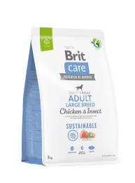 Корм сухий Brit Care Dog Sustainable Adult Large Breed для дорослих собак великих порід з куркою та комахами 3 кг