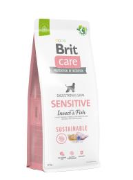 Корм сухий Brit Care Dog Sustainable Sensitive для собак з чутливим травленням з рибою та комахами 12 кг