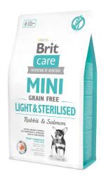 Корм сухий Brit Care Grain Free Mini Light and Sterilised для дорослих собак дрібних порід з зайвою вагою чи стерилізованих з кроликом та лососем 2 кг