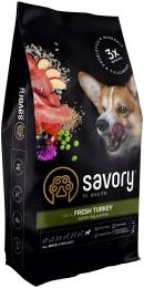 Корм сухий Savory All Breed Sterilised rich in Fresh Turkey для стерилізованих собак усіх порід зі свіжою індичкою 12 кг