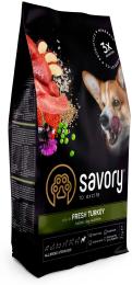 Корм сухий Savory All Breed Sterilised rich in Fresh Turkey для стерилізованих собак усіх порід зі свіжою індичкою 3 кг