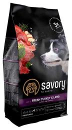 Корм сухий Savory Medium Breed rich in Fresh Turkey and Lamb для дорослих собак середніх порід від 10 до 25 кг зі свіжим ягням та індичкою 1 кг