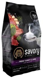Корм сухий Savory Medium Breed rich in Fresh Turkey and Lamb для дорослих собак середніх порід від 10 до 25 кг зі свіжим ягням та індичкою 3 кг