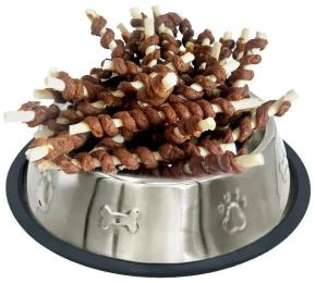 Ласощі для собак Lucky Star Кальцієва палиця з намоткою кролячого мяса 11 см 500 г (4820112457914)