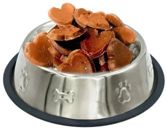 Ласощі для собак Lucky Star Качине вялене мясо у формі серця 4 см 500 г (4820112458140)