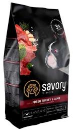 Корм сухий Savory Small Breed rich in Fresh Turkey and Lamb для дорослих собак малих порід зі свіжим ягням та індичкою 1 кг