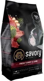 Сухий корм для собак Savory Small Breed rich in Fresh Turkey and Lamb 3 кг (4820232630358)