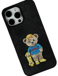 Чохол-накладка Infinity Teddy Bear Case для iPhone 16 Pro Black Blue