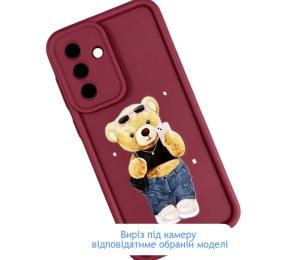 Чохол-накладка Infinity SiliconTeddy Bear Case для iPhone 16 Bordeaux