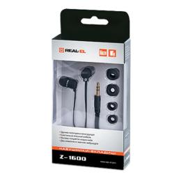 Навушники вакуумні провідні REAL-EL Z-1600 Black