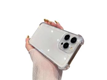 Чохол-накладка Infinity Silicon для iPhone 14 Pro Max Transparent посилені кути