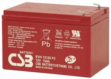 Акумулятор для ДБЖ CSB EVH12150, 12V 15Ah (EVH12150)