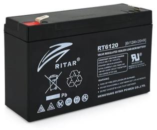 Акумулятор для ДБЖ Ritar RT6120A, 6V-12Ah (RT6120)