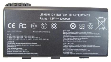 Акумулятор до ноутбука Alsoft MSI BTY-L74 5200mAh 6cell 11.1V Li-ion (A41554)