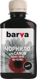 Чорнило для принтера BARVA Canon GI-43 G540/G640 180мл Black (CGI43-847)