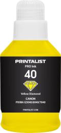 Чорнило для принтера Printalist Canon GI-40 для G5040/G6040 190г Yellow (PL40Y)
