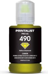 Чорнило для принтера Printalist Canon GI-490 для G1400/G2400/G3400 140г Yellow (PL490Y)