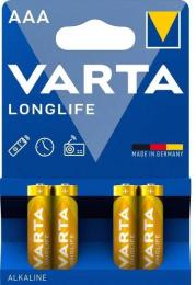 Батарейка Varta LONGLIFE Alkaline LR03 ААА 4 шт