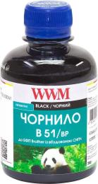 Чорнило для принтера WWM Brother DCP-T300/T500W/T700W 200г Black Pigmented (B51/BP)