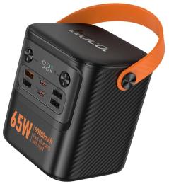 Зовнішній портативний акумулятор Hoco J152 Pro Tough PD65W + light power bank (80000mAh) Black
