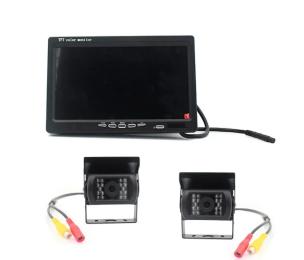 Автомобільний монітор Voltronic PZ607-W Black на дві камери, 24V, розширення 420TVL, кут лінзи 120