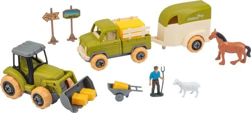 Ігровий набір OTAMANKO (5320163) Веселий хутір (трактор, вантажівка, причіп, фермер, кінь, вівця)