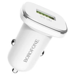 Автомобільний адаптер для телефона Borofone BZ12A Lasting QC3.0 1USB/3A White