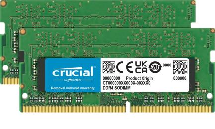Оперативна память Crucial 64GB (2x32GB) SO-DIMM DDR4 3200 MHz CL22 (CT2K32G4SFD832A)