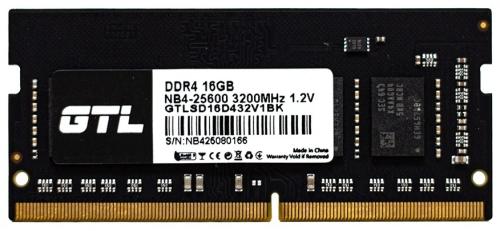 Оперативна память GTL 16GB SO-DIMM DDR4 3200 MHz CL22 (GTLSD16D432V1BK)